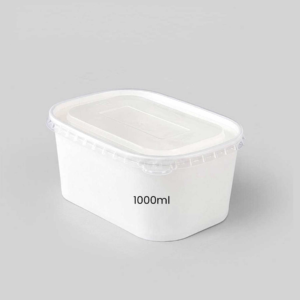White Kraft Square Bowl (1000ml) 50pieces