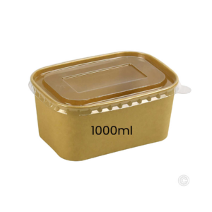 Brown Kraft Square Bowl (1000ml) 50pieces