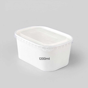 White Kraft Square Bowl (1200ml) 50pieces