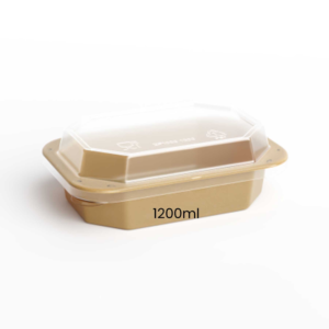 Kraft Rectangular Food Bowl (1200ml) 50pieces