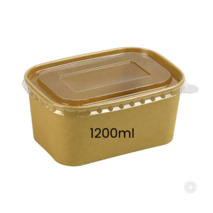 Brown Kraft Square Bowl (1200ml) 50pieces