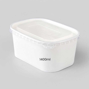 White Kraft Square Bowl (1400ml) 50pieces