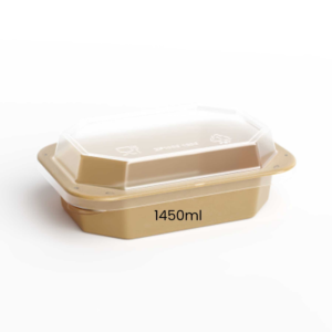 Kraft Rectangular Food Bowl (1450ml) 50pieces