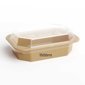 Kraft Rectangular Food Bowl (1500ml) 50pieces