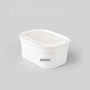 White Kraft Square Bowl (650ml) 50pieces