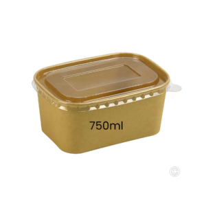 Brown Kraft Square Bowl (750ml) 50pieces