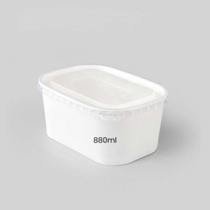 White Kraft Square Bowl (880ml) 50pieces